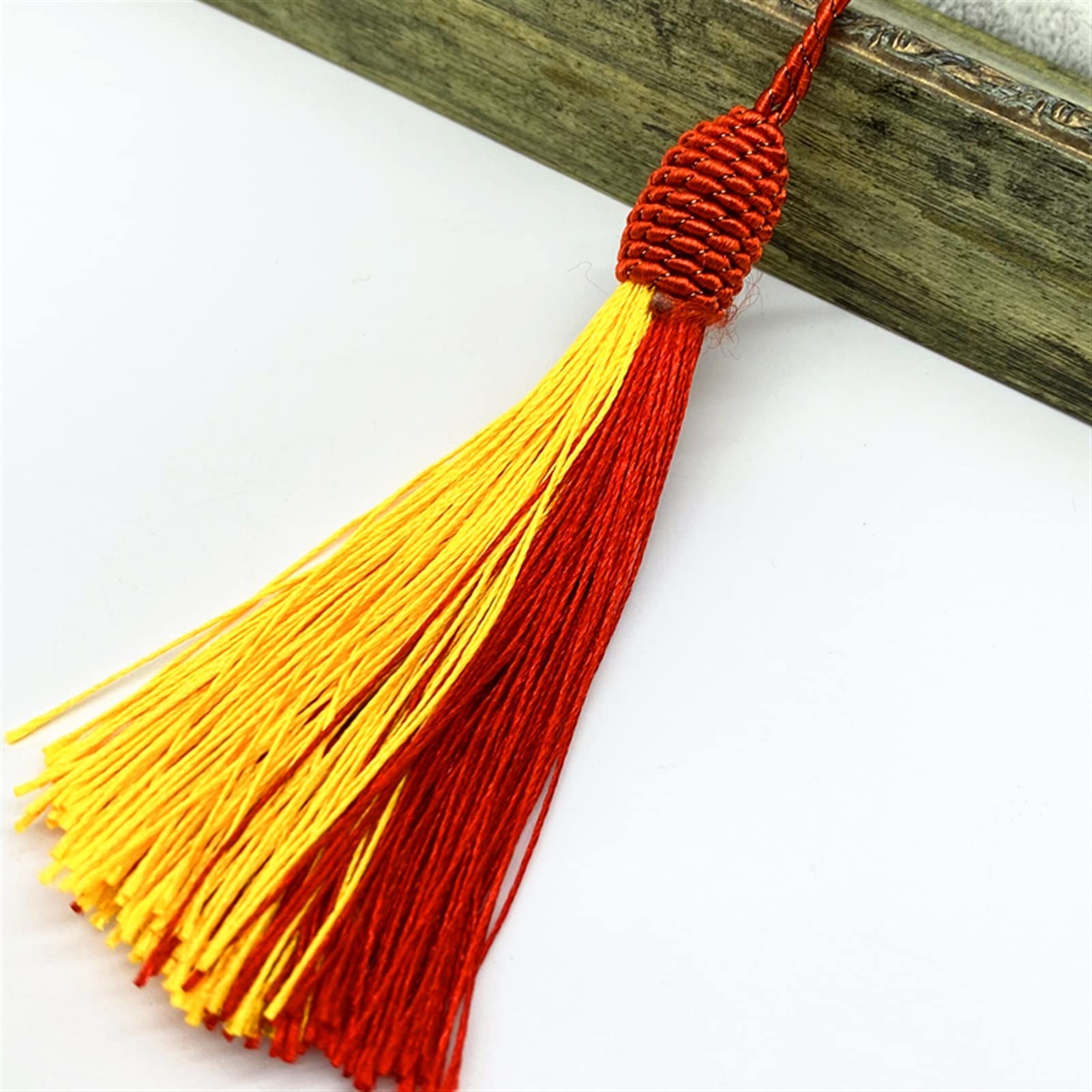 20 pz/Lotto 15 cm Nappe di Seta con Corda Appesa, Nappa per Cucire Frange, Nappe Chiave Trim per Tenda Fai da Te (Colore : Viola) (Giallo)