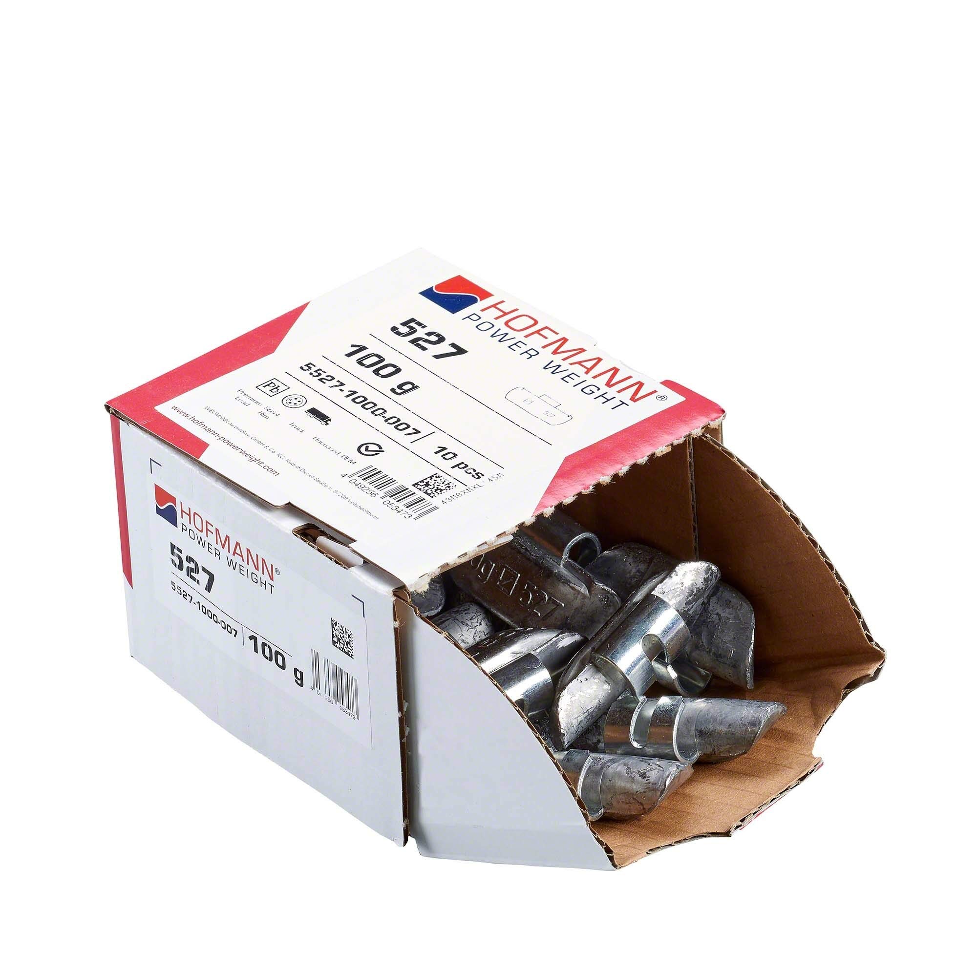 10× masse à frapper Hofmann Power Weight -Typ 527- 100 g, plomb, gris