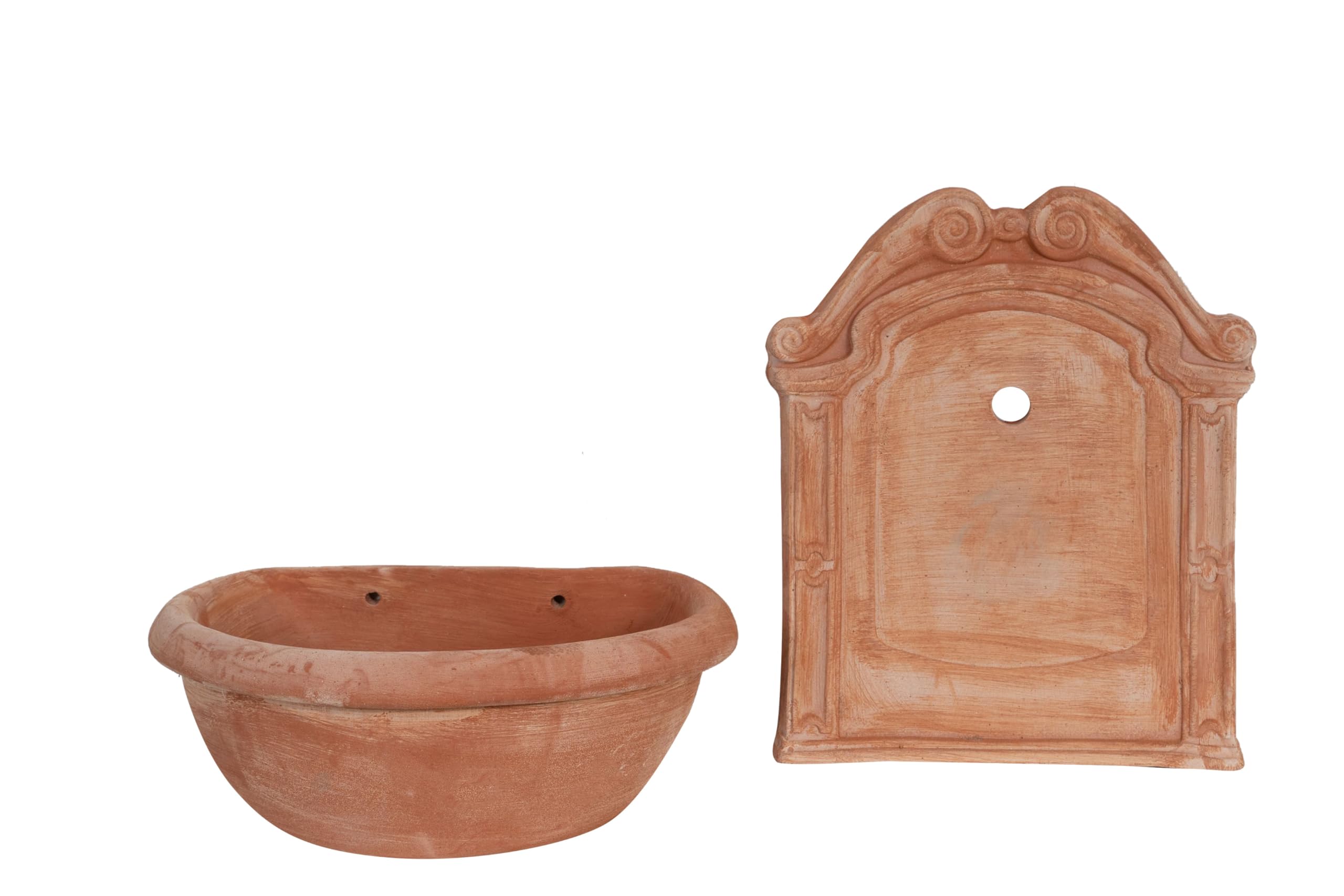 Biscottini Fontana da Giardino Esterno L45xPR36xH64 - Fontana da Giardino in Terracotta - Fontanella da Giardino - Arredo Giardino Fontana Giardino in Terracotta