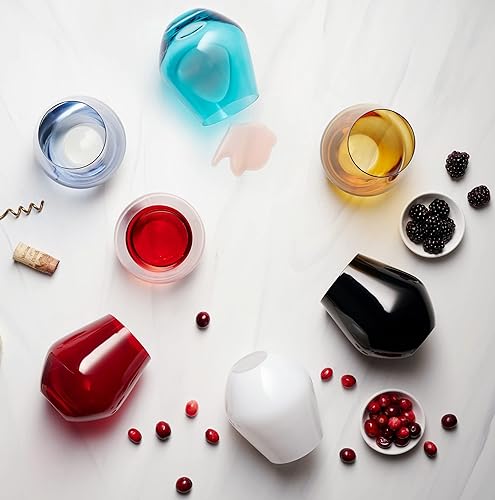 Miniatura 4 de Godinger Copas de vino, copas de vino sin tallo, copas de vino tinto, copas de beber, decoración de Navidad, decoración de vacaciones, copa de vino