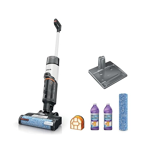 Shark Wet Dry Vacuum Mop All-in-One Cordless Hardfloor Cleaner, HydroVac MessMaster, 3-in-1 Self-Cleaning System, Strong Suction with 2 Brushrolls & 2 Solutions, for Hard Floors & Area Rugs, AW261 - Cordless w/ Premium Package