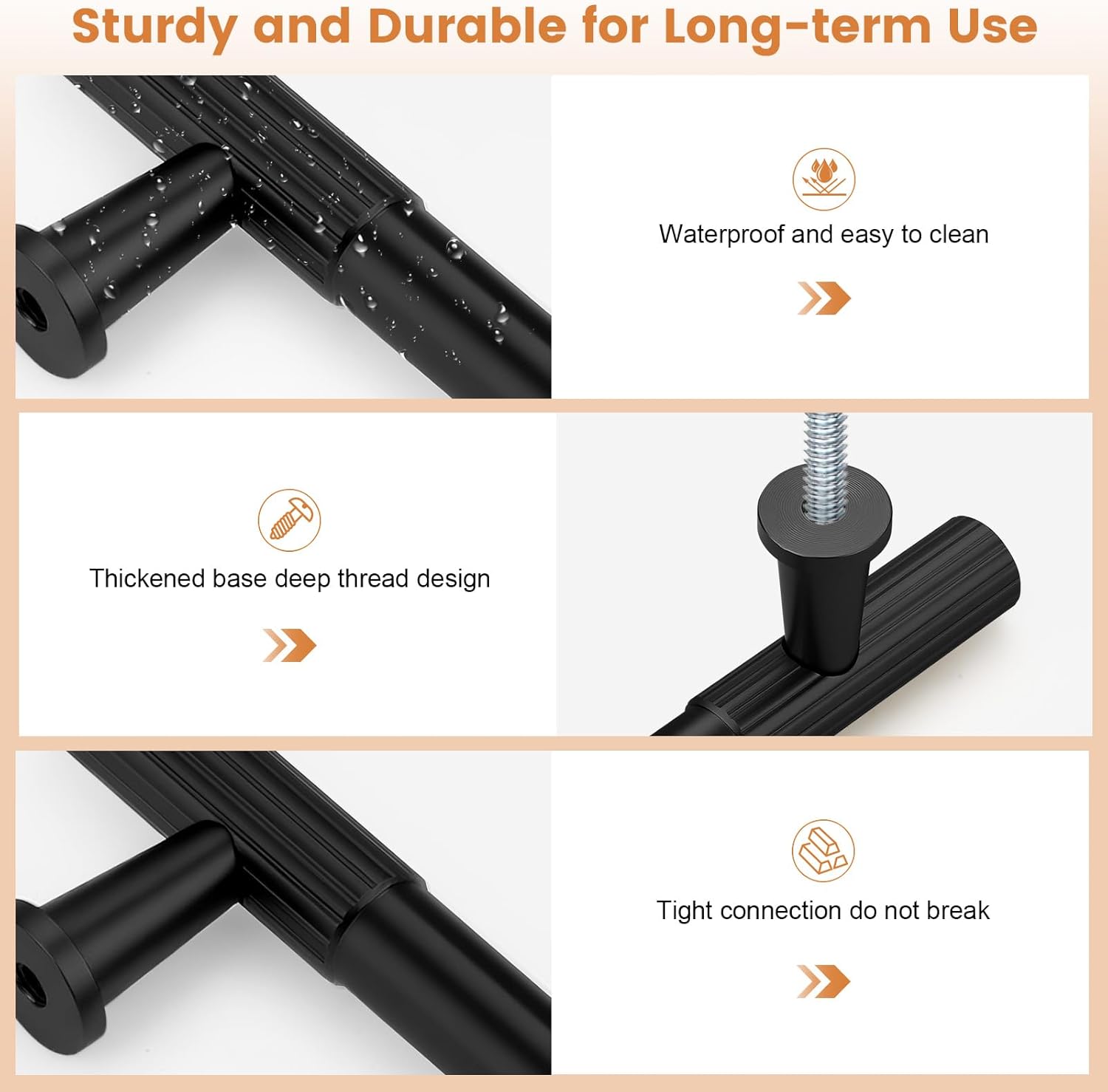 Probrico 30 Pack Cabinet Pulls Matte Black 3 Inch Hole Centers Hardware Kitchen Solid Handles for Cabinets Cupboard Handles Drawer Pulls