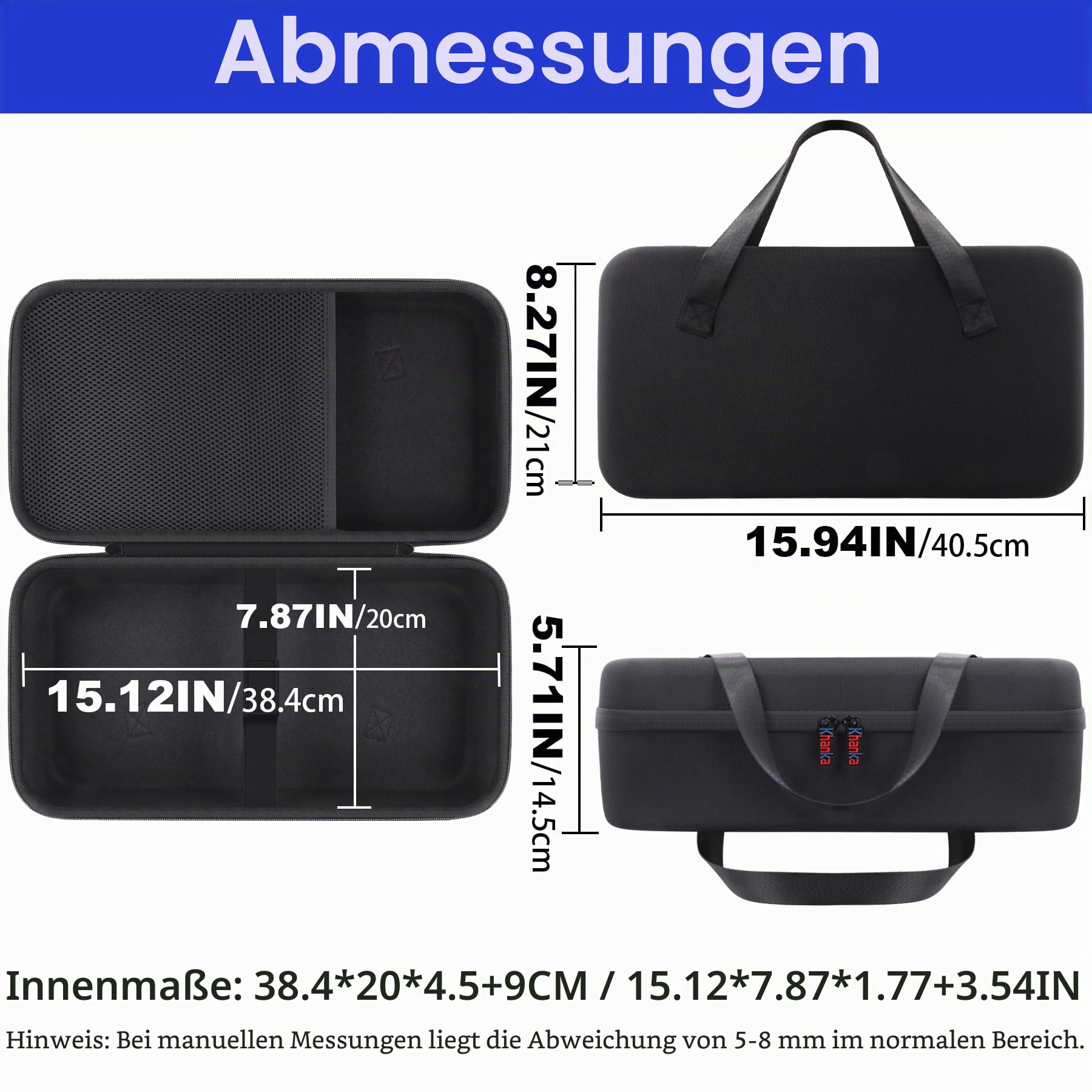 Khanka Hart Tasche Schutzhülle für HP Officejet 250 mobiler Multifunktionsdrucker Etui Case. (nur Tasche)