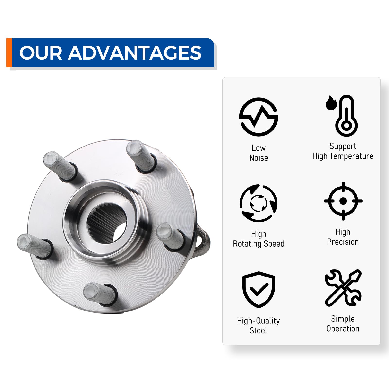 ◆Haruru◆ Amazon.com: Rear Wheel Bearing and Hub Assembly New 512518 x2