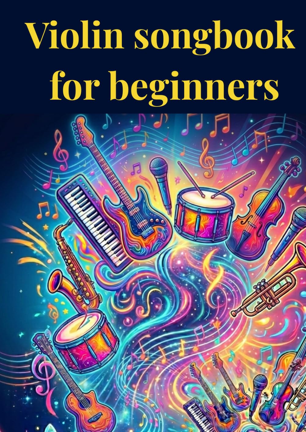 VIOLIN SONGBOOK FOR BEGINNERS: Easy violin sheet music arrangement with 35 solos for fiddle players