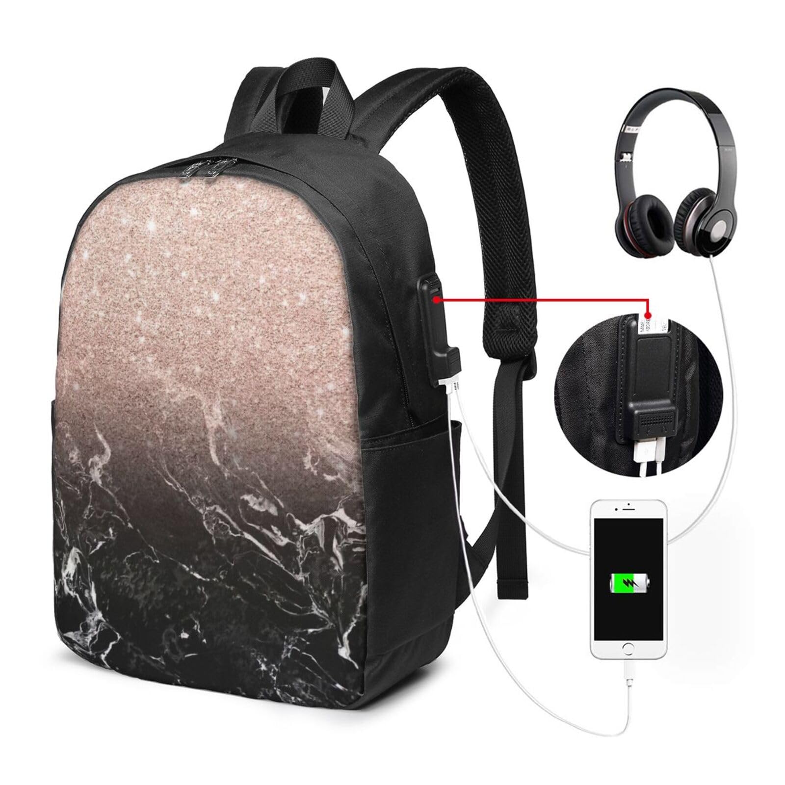 Borsa a tracolla per computer portatile da 13 a 15,6 pollici, con motivo farfalla blu, custodia protettiva per il trasporto con tasca