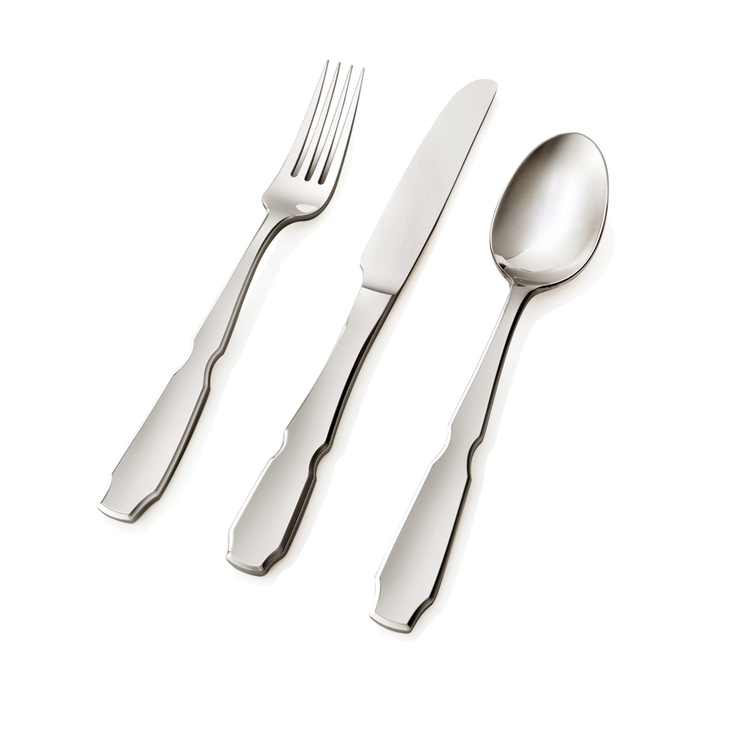 Hampton Forge Argent AFD28L45QV 45-Piece Pinched Flatware Set
