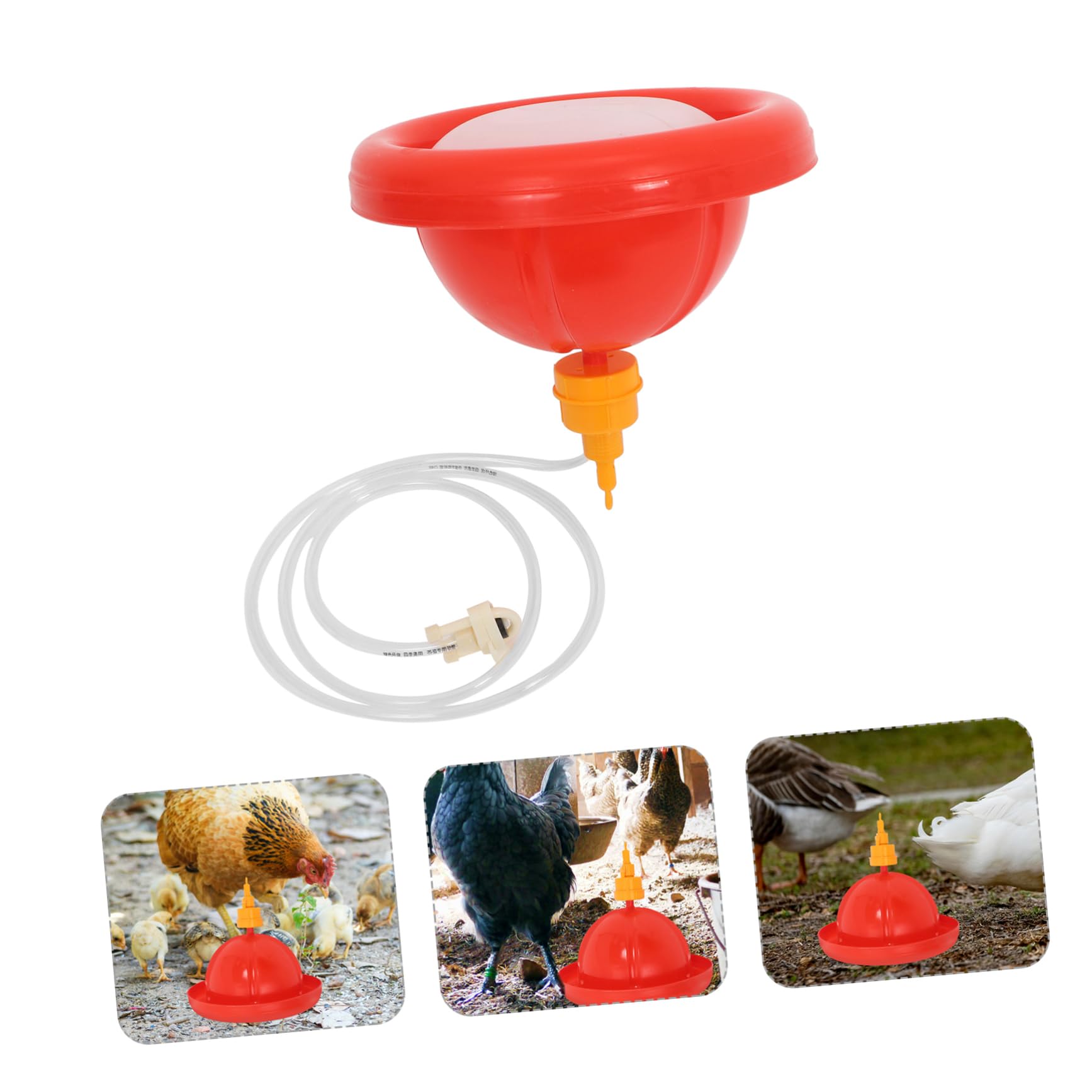TOYANDONA Kit Automático de Bebederos y Comederos para Pollos y Gansos Agua Contenedor de Integrado y Fácil Instalación para Avicultura