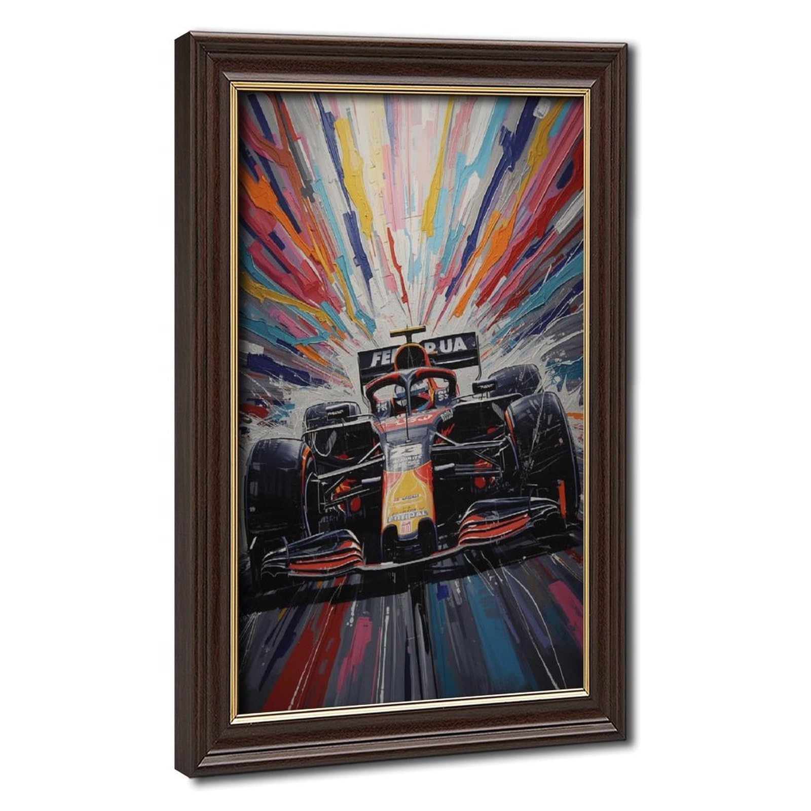 Bareronor Mokume Gane Frame-Style Racing Poster Canvas Poster For Dorm Room Decor Gift