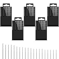 Vista 8 de Juego de brocas micro mini de 0.3-1.6 mm, brocas pequeñas de vástago pequeño, HSS totalmente rectificado, broca helicoidal de acero de alta