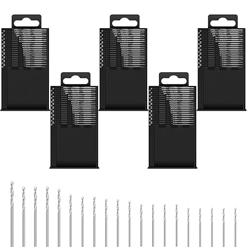 Miniatura 8 de Juego de brocas pequeñas de 0.3 a 0.063in para taladro pequeño, vástago pequeño, taladro giratorio HSS de alta velocidad, brocas pequeñas para