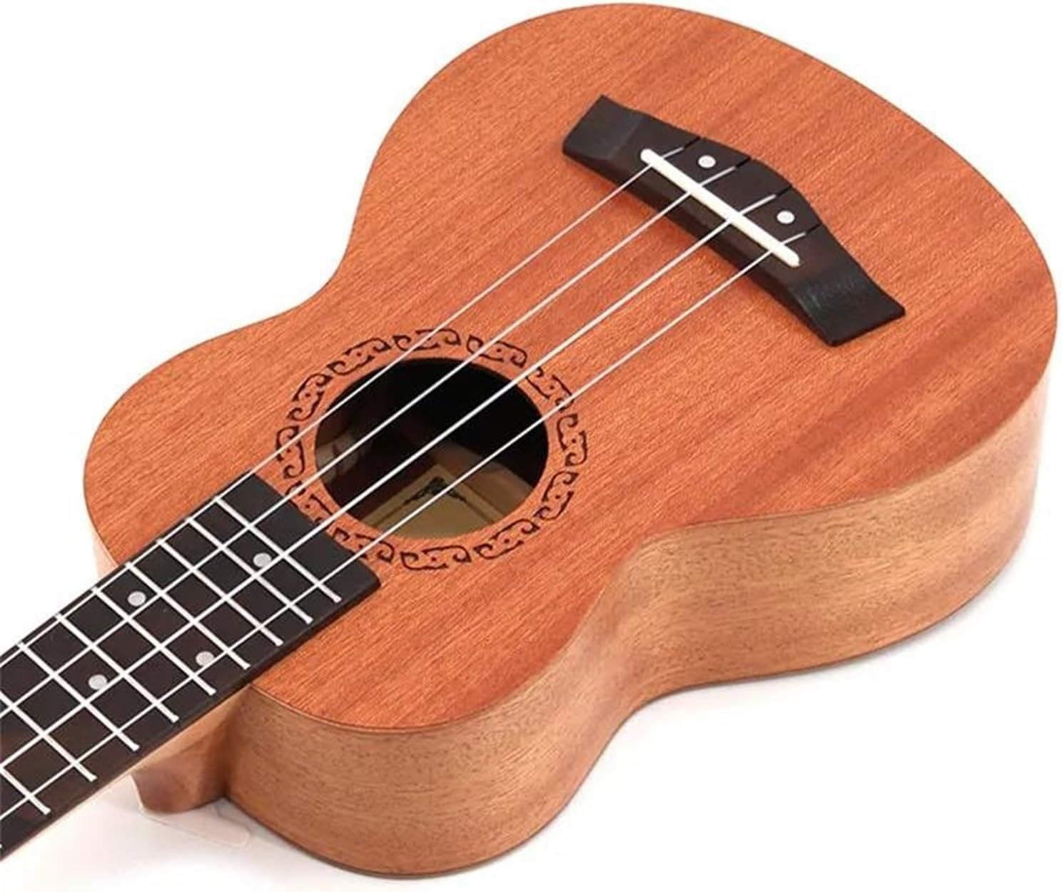 Adult Ukulele Sapele Ukulele Four String 17 Fret Hawaiian Guitar 23 Inch 61cm Ukulele Acoustic Guitar Rosewood Fingerboard