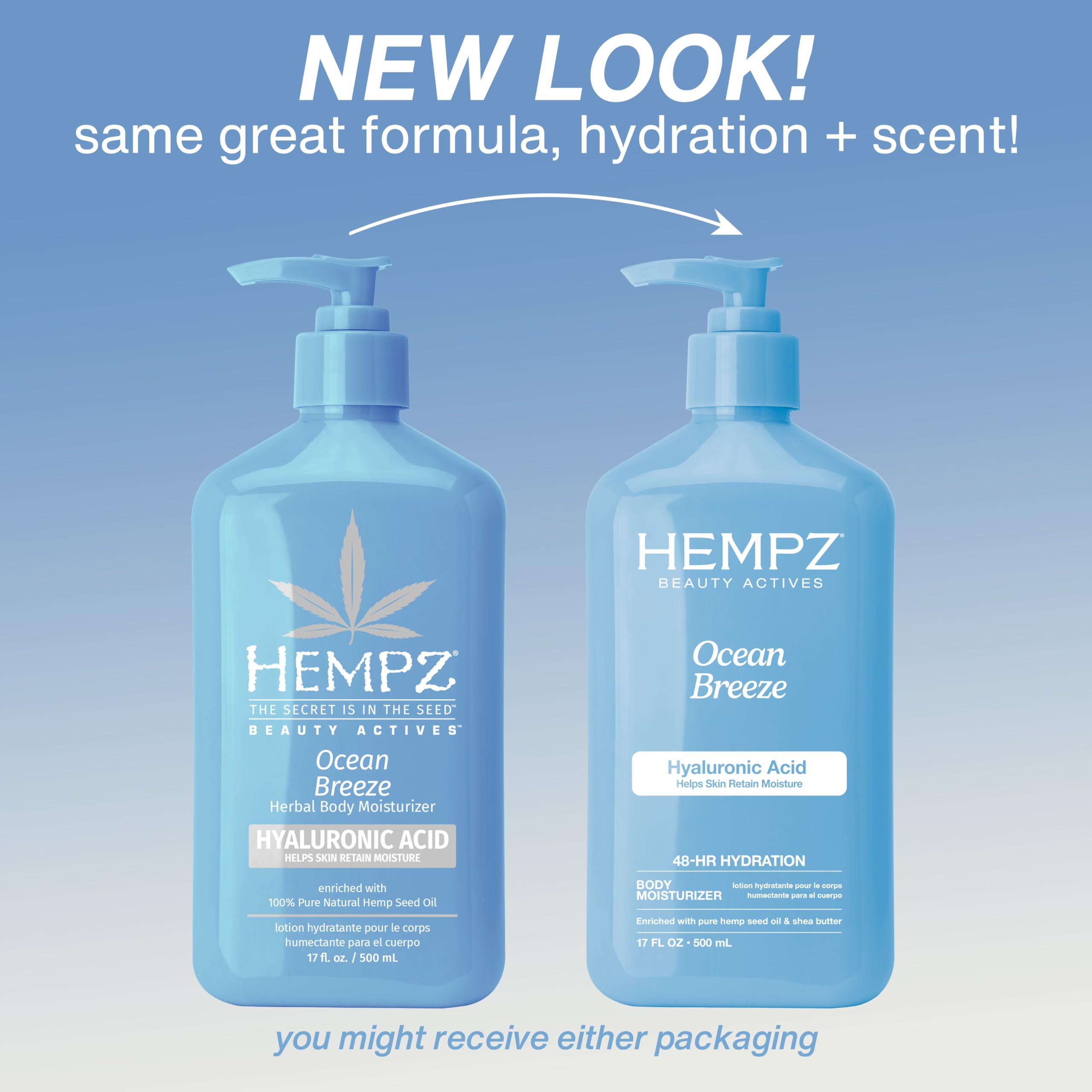 HEMPZ Ocean Breeze Body Lotion Daily Moisturizing Cream