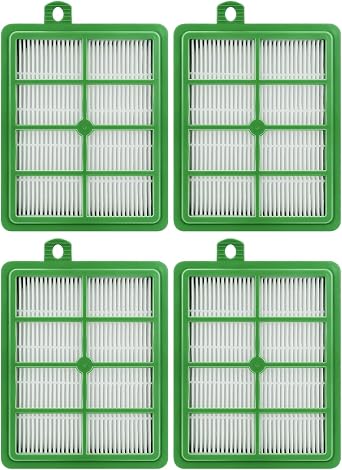 HASMX Hepa Filter Replacement for Electrolux Vacuum Cleaner EL4021A EL4040A EL4042A EL4050B EL4100A EL4101A EL4103A, Replaces Part Numbers EL012, EL012A, S-filter HEPA Vacuum Filter, Green 4-Pack