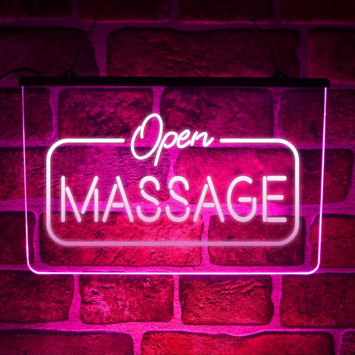 Paint The Town Led Yellow Massagea Led Neon Light Sign | Multicolour Hanging Wall & Window Decor For Beauty Salon Parlour Shop | Usb Powered (Yellow)