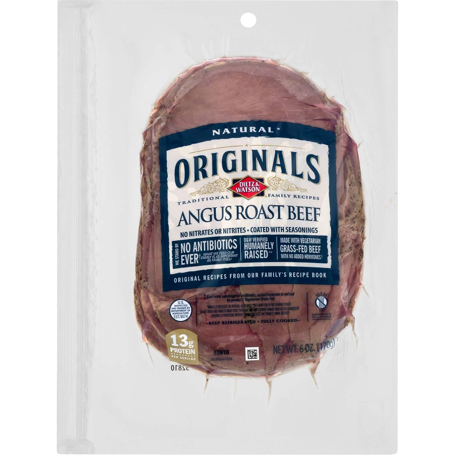Dietz & Watson Originals Pre-sliced Angus Roast Beef, 6 Oz