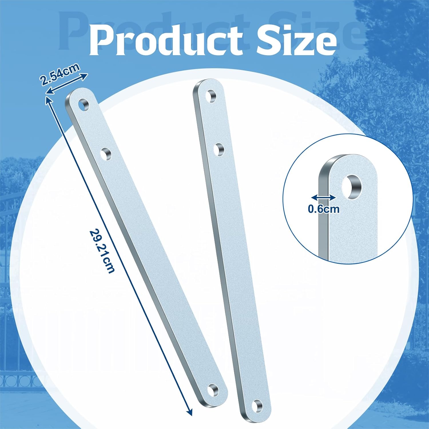 Gisafai 4 Pcs Push to Open Bracket Kit for Automatic Gate Opener Systems Push to Open Gate Bracket for Swing Gate Openers, Silver
