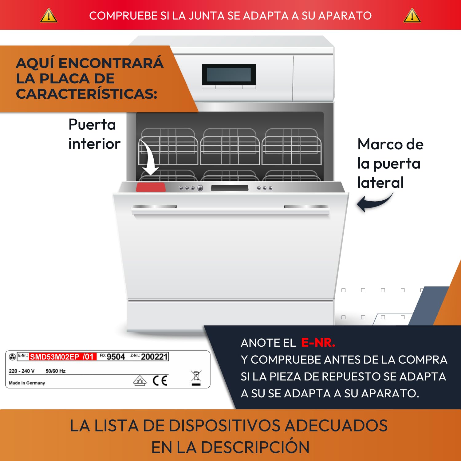 Kenekos - Manguera Aquastop de 1,68 m compatible con lavavajillas Bosch Siemens iQ300 iQ500 iQ700 SuperSilence, tipo BITRON tipo 88 3/4 pulgadas, alternativa para 00668113/668113