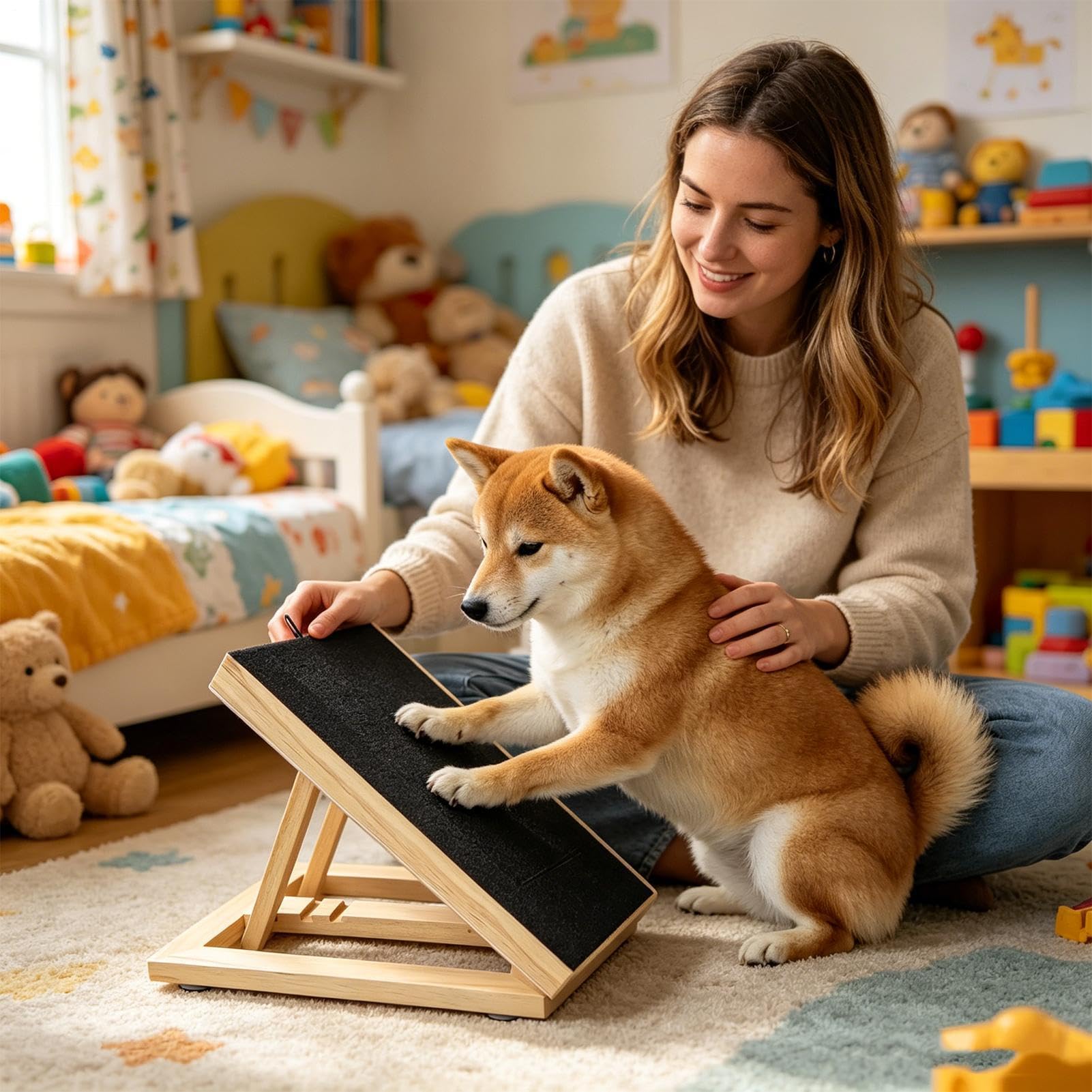 Genérico Rascador para Perros con de Premios y Juguetes Interactivos | Alimentador para Recorte de Almohadillas para Entrenamiento Interior Exterior Balcón Protección de Alfombra y