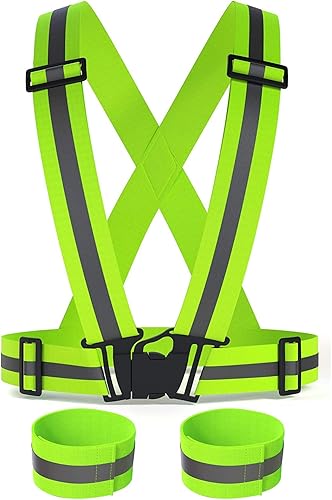 Bandas reflectantes para muñeca brazo tobillo pierna equipo de correr reflectante de alta visibilidad para hombres y mujeres correas reflectantes de