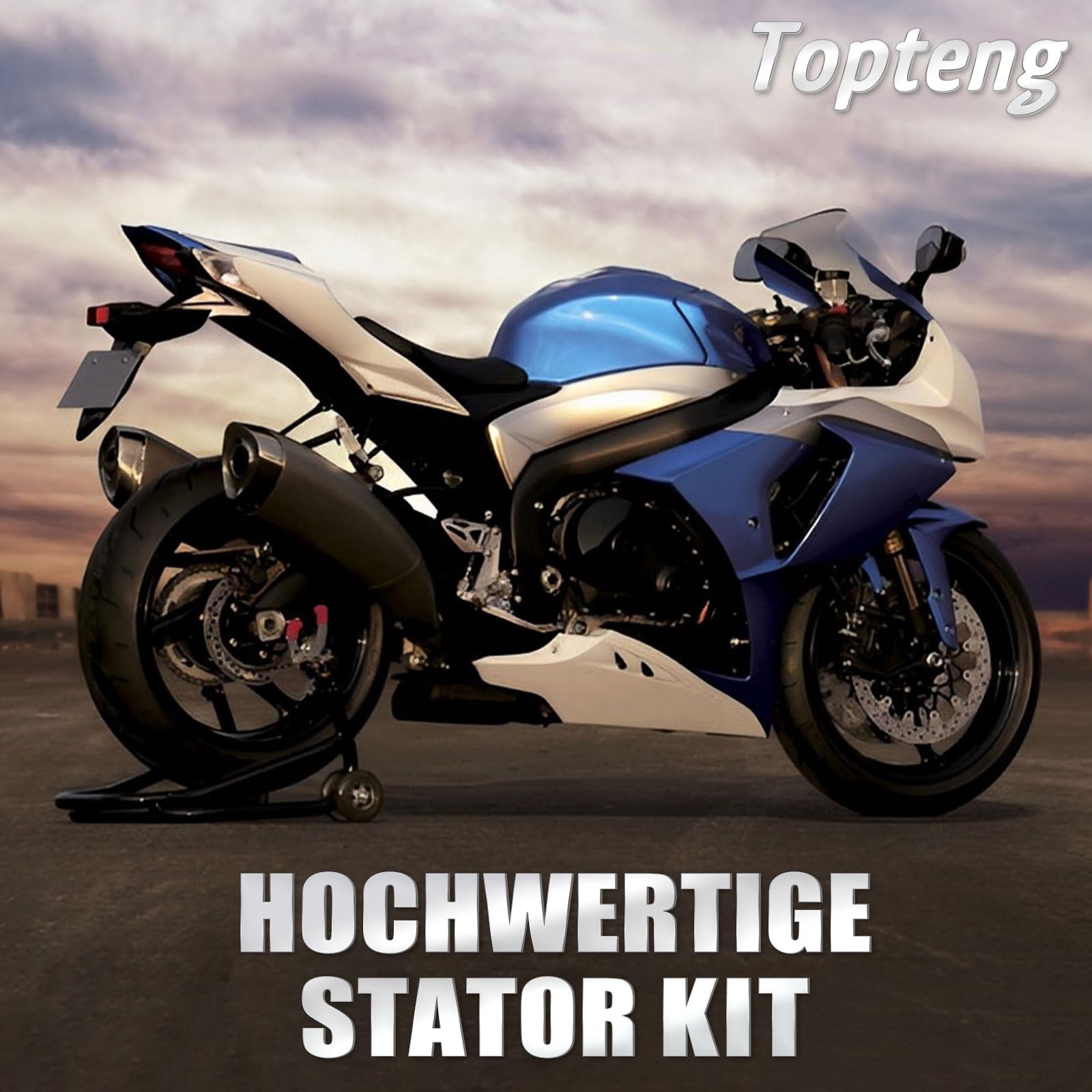 Topteng 18 Spule Magneto Stator Kit, Regulator Magneto Stator Coil Dichtungssatz, Magneto Generator Statorspule Bausatz, passend für Suzuki GSXR 600/750 2006-2007