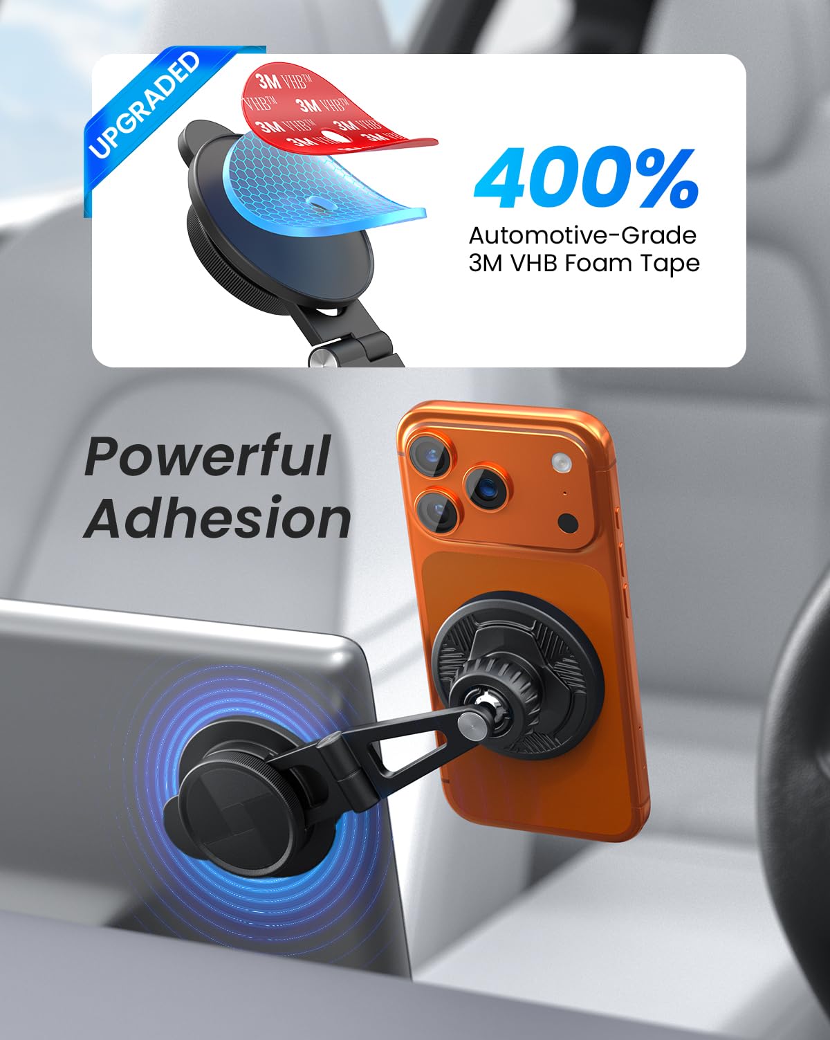 LOXP Support de téléphone rotatif à 360°, support de téléphone Tesla en