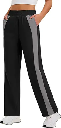 BMJL Womens Black Travel Hiking Pants Work Dress Business Causal Pants Wide Leg Lightweight Fall Trousers