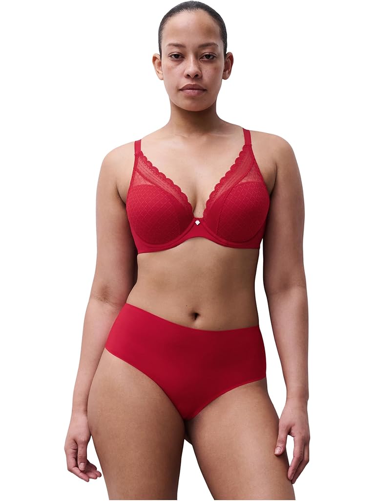 Red Chantelle Norah Chic Plunge T-Shirt Bra