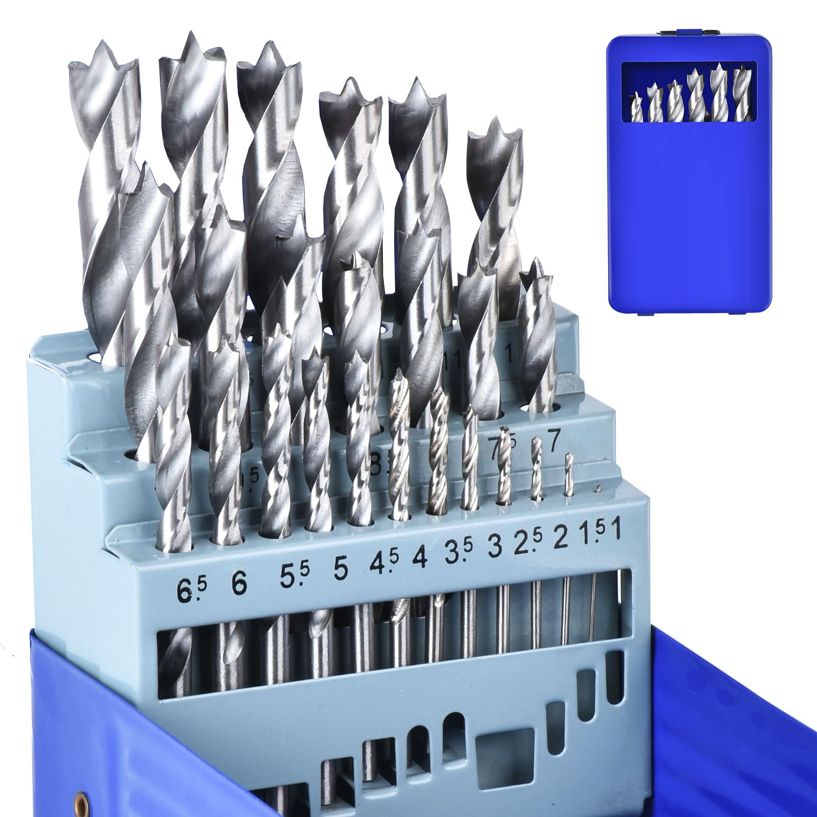 Coffret De 25 Forets Bois D. 1 à 13mm Par 0,5mm - , Quincaillerie Professionnelle, Spécialiste Du Bâtiment Et De L'agencement