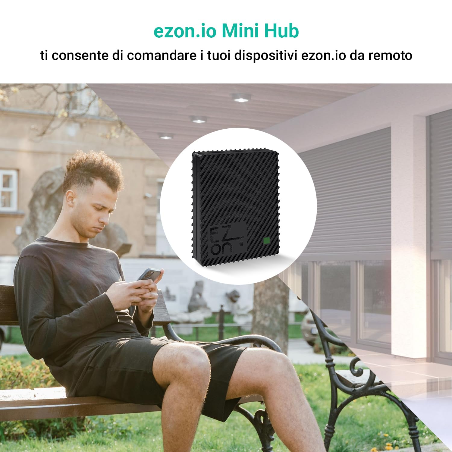 Ezon Smart Home - Mini Hub - Hub Smart per il Controllo Remoto e/o Vocale dei Dispositivi Domotici Ezon.io con Alexa e Google Home