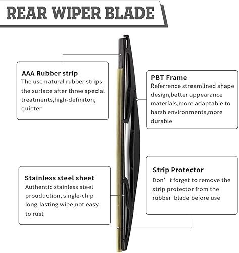 Vista 26 de Juego de tuercas de repuesto para limpiaparabrisas trasero para Jaguar F-PACE 2017-2022, conjunto de accesorios de cubierta del limpiaparabrisas