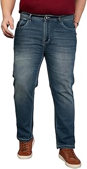 Bigbanana Plus Size Men's Regular Fit Washed Jeans
