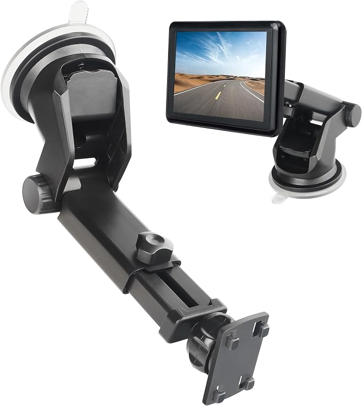 Backup Camera Monitor Mount,Windshield Suction Cup Holder for Carplay | Suction Cup Dash Cam Mount, Backup Camera Screen Display Mount, Dashboard Holder for RV