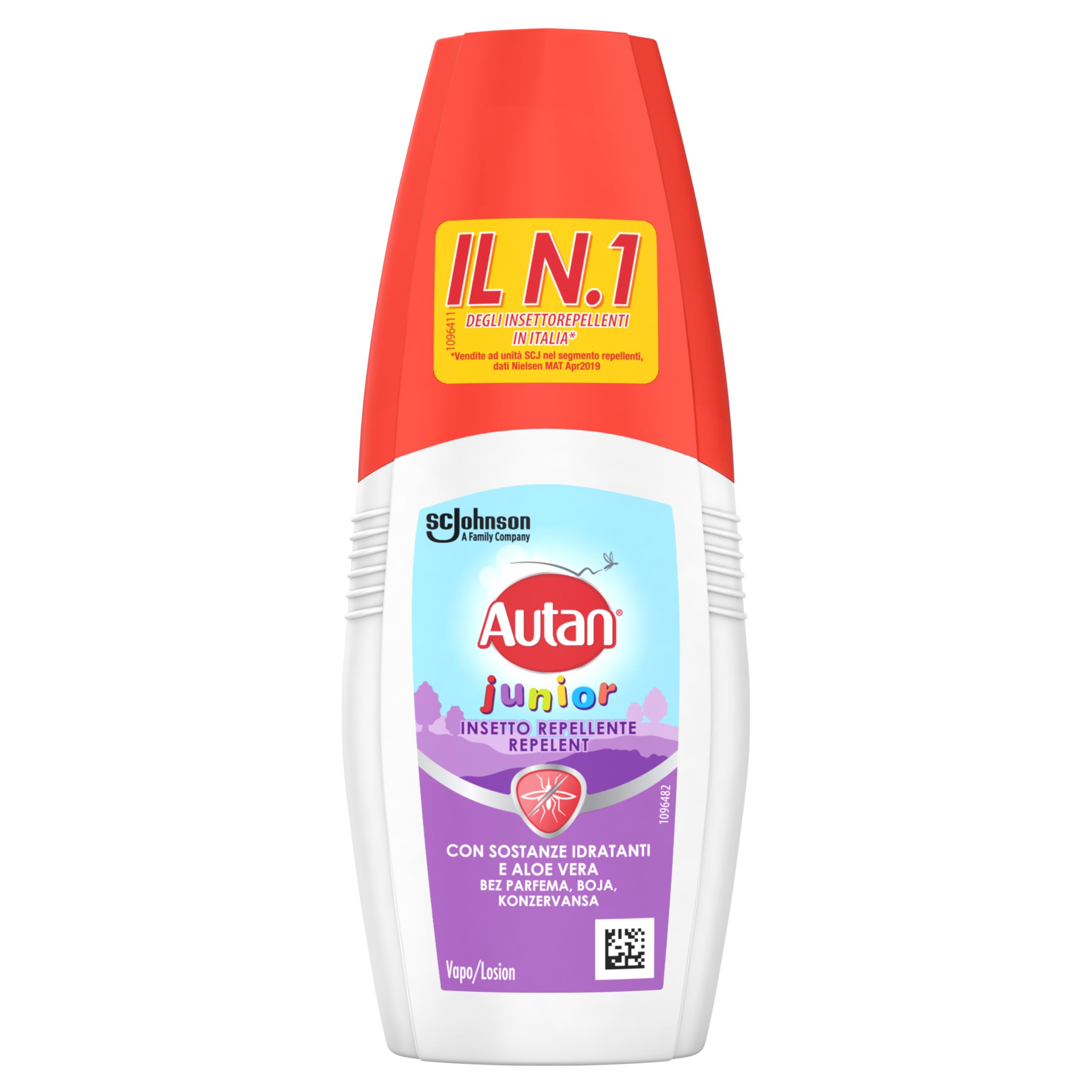 Autan Junior Vapo per Bambini oltre 2 Anni, Insetto Repellente e Antizanzare Tigre e Comuni, 1 Confezione da 100 ml, Dermatologicamente Testato, Spray