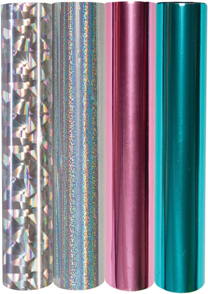 Spellbinders 4 Metallic & Holographic Variety Pack Glimmer Hot Foil Roll, Multi : Arts, Crafts & Sewing
