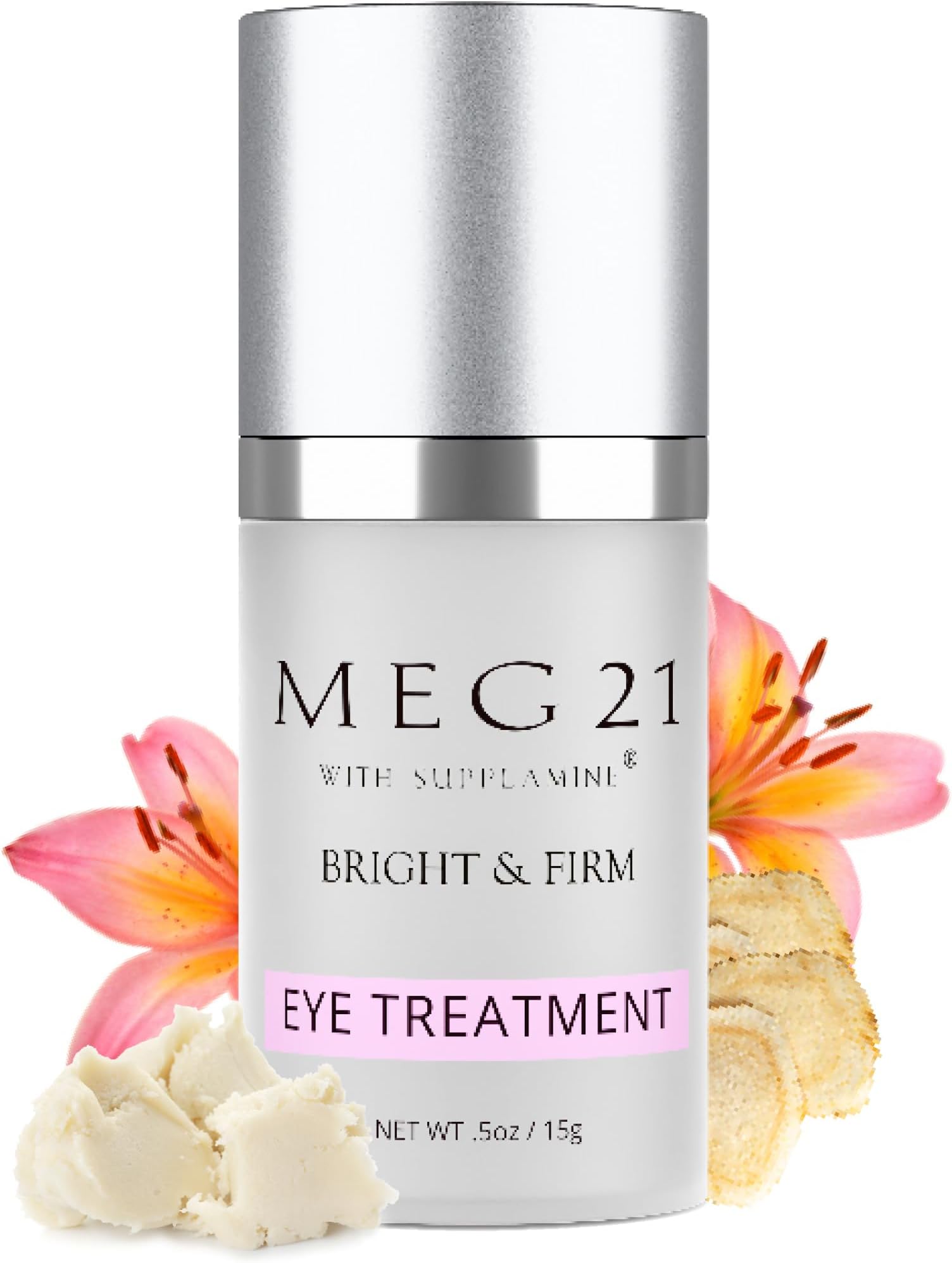 Bright & Firm Under Eye Cream – Anti-Aging Cream for Dark Circles, Puffiness, Bags, Fine Lines & Wrinkles – Day/Night Eye Moisturizer – Made with Patented SUPPLAMINE (0.5 oz)