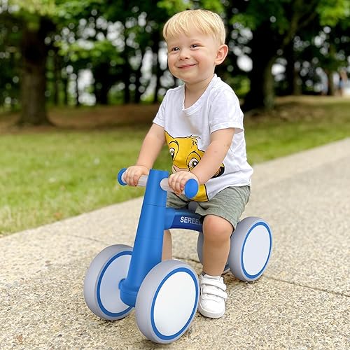 Miniatura 8 de SEREED - Bicicleta de equilibrio para bebés de 1 año, niños y niñas de 12 a 24 meses, primera bicicleta para niños de 4 ruedas, regalos de primer