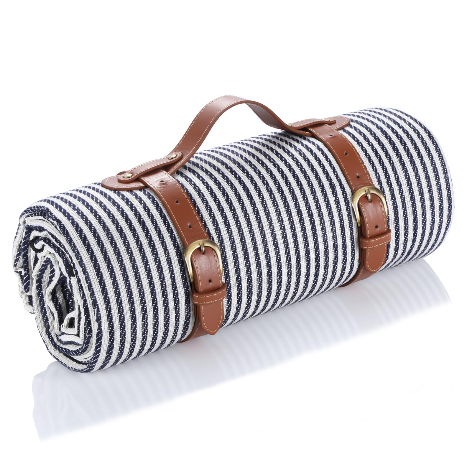 Picknickdecke 150 x 200cm,Streifen Picknickdecke Wasserdicht,Tragbare Extra Große Stranddecke,Campingdecke Sanddichte Isoliert mit Tragegriff,Perfekt für Picknick/Outdoor/Camping/Beach/Park