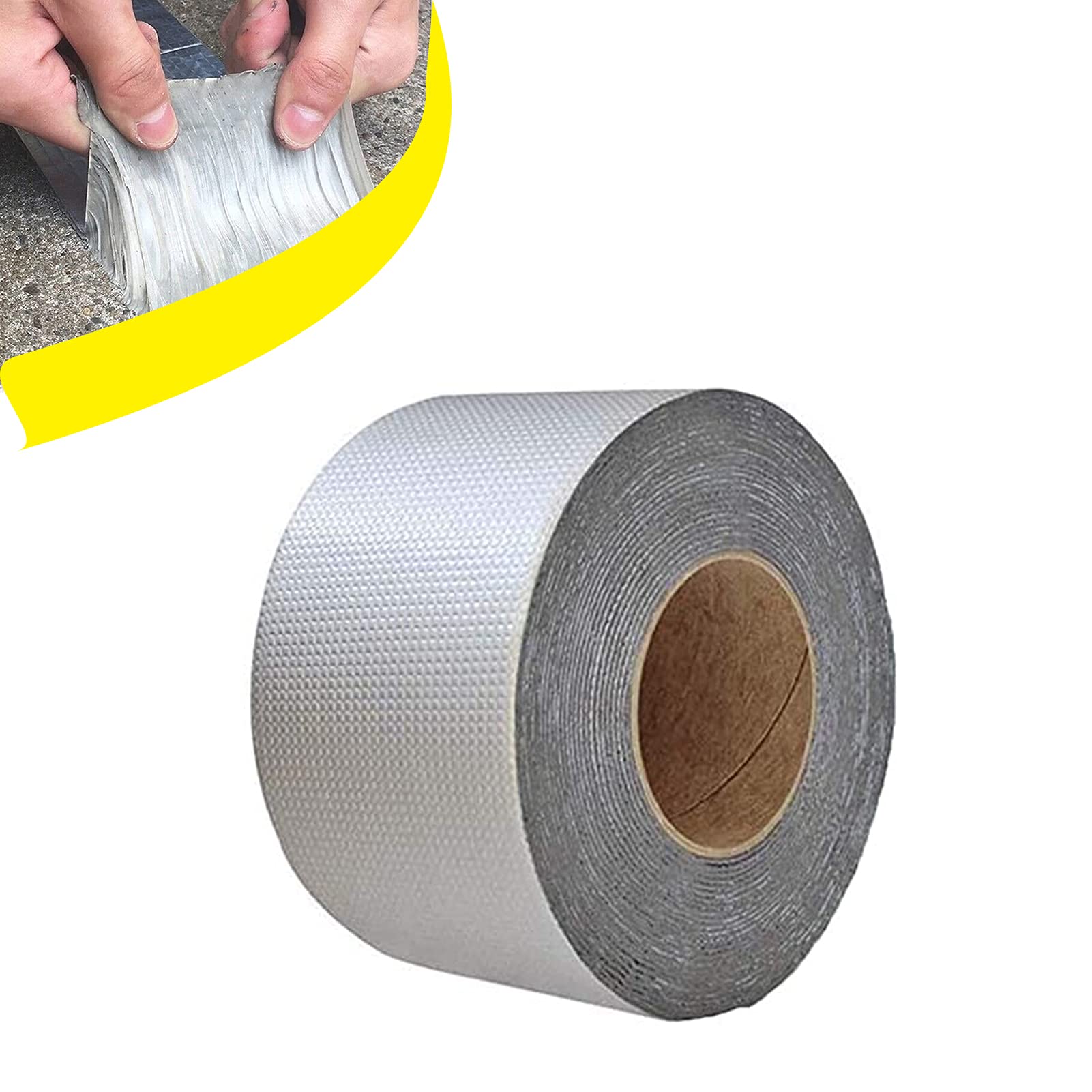 RobustMend Aluminum Waterproof Tape, Butyl Rubber Tape, Aluminum Foil Reflective Duct Tape, Super Le