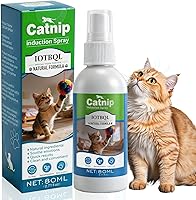 IOTBQL Premium Natural Catnip Spray for Cats - 100% Safe, Boosts Energy, Relieves Stress, Renews Toys, Mess-Free 2.71oz