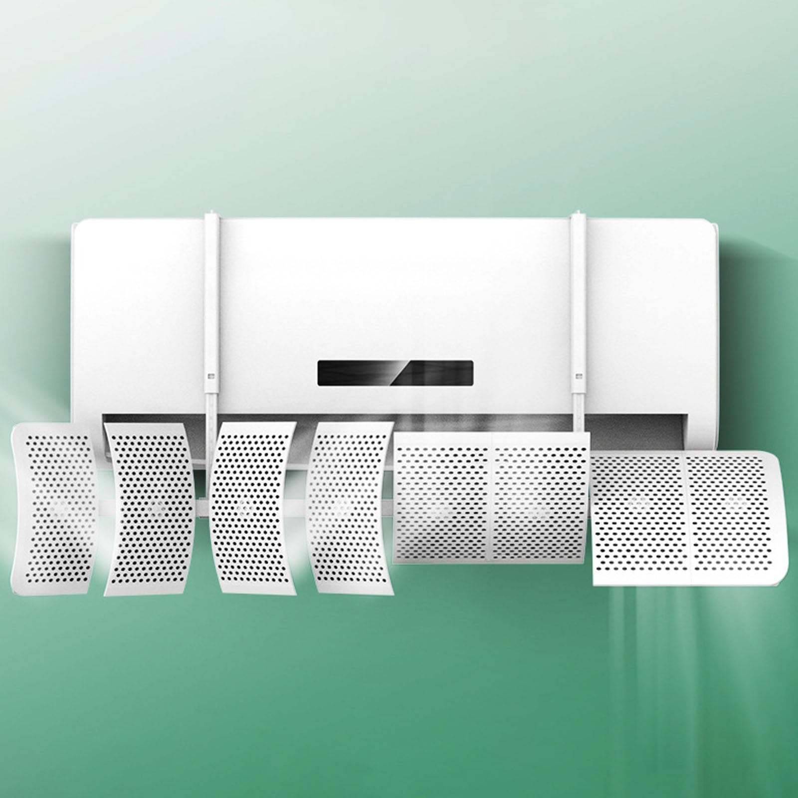 Copertura universale regolabile per condizionatore d'aria con 8 lame – Installazione senza attrezzi adatta a tutti i condizionatori d'aria ad alta efficienza energetica resistente alle intemperie