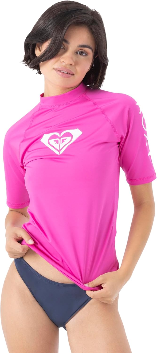 Roxy Women's Short Sleeve Compression Fit Rashguard UPF 50+ Quick Dry Recycled Swim Shirt - Image 3