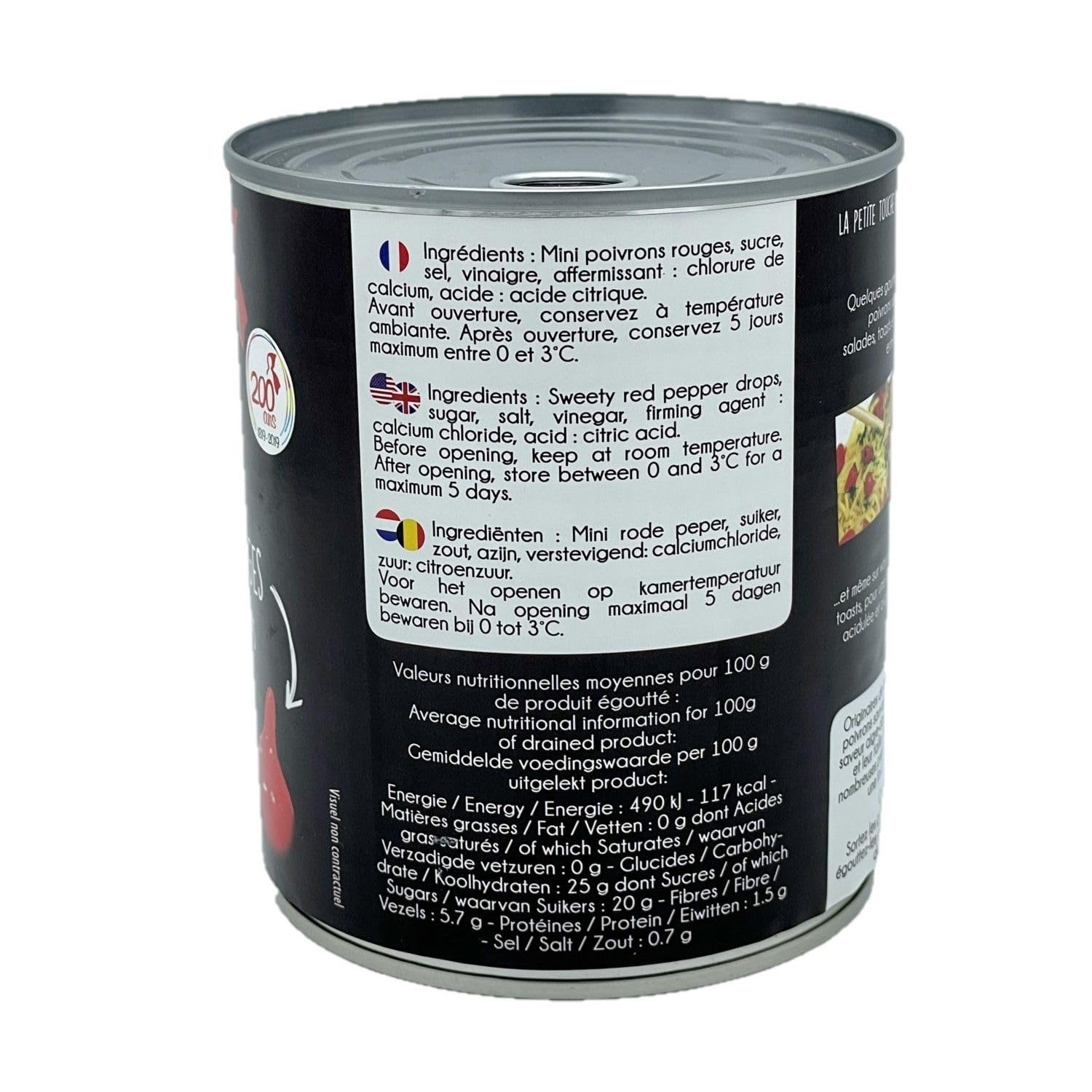 Lot 3x Goutte de poivron rouge - Boîte 850ml