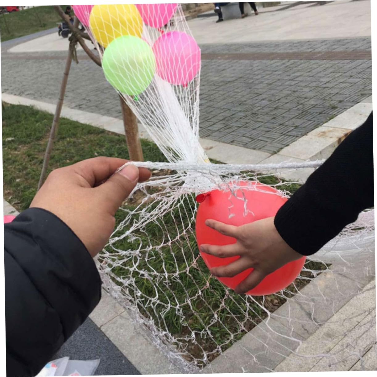 Weißes Ballonfallnetz aus Kunststoff zu 1000 Luftballons Sicher und Installieren für Geburtstagsfeiern und Kommerzielle Veranstaltungen