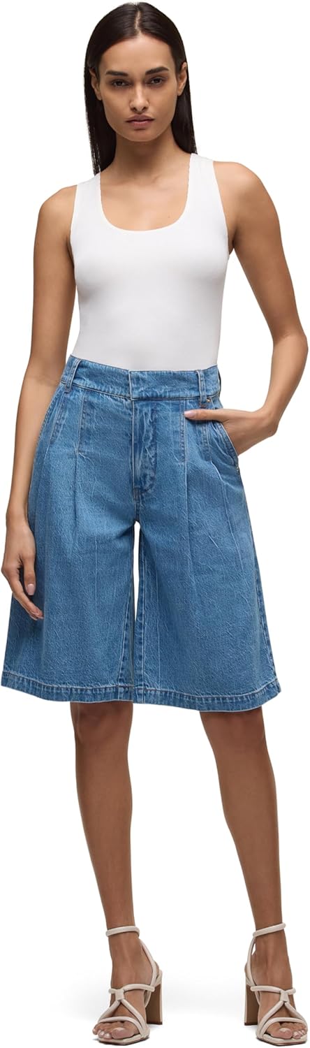 HUDSON Womens Clean Front Pleated Bermuda Short - Image 6