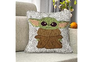 ROCKY&CHAO Latch Hook Pillow Kids Kit Embroidery Carpet