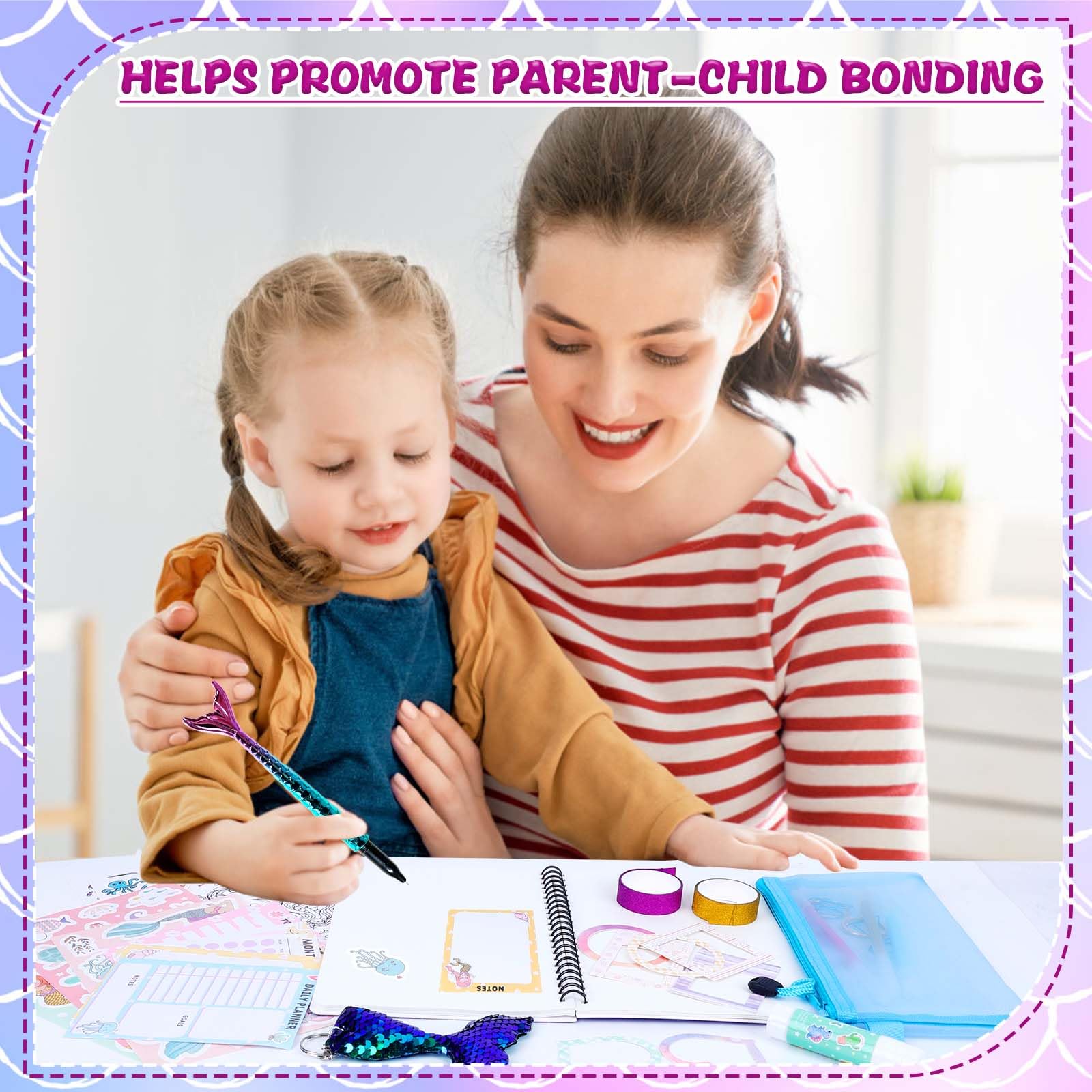 Dadabig Studio Scrapbooking Kit Scrapbooking Dzieci, Styl 4 Ever Scrapbooking Zabawka Prezent Dziewczyna 4 5 6 7 8 9 10 11 lat Kreatywny Zestaw do scrapbookingu Pomysły na prezent urodzinowy dla