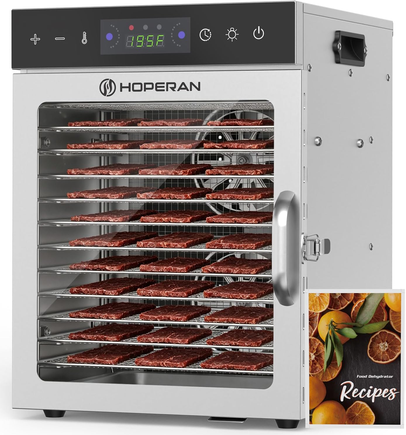 HOPERAN 12 Tray Food Dehydrator Machine for Jerky, Fruit, Herb & Dog Treats