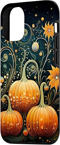 Miniatura 2 de Funda floral para iPhone 1212 Pro Pumpkins Vintage Otoño Otoño