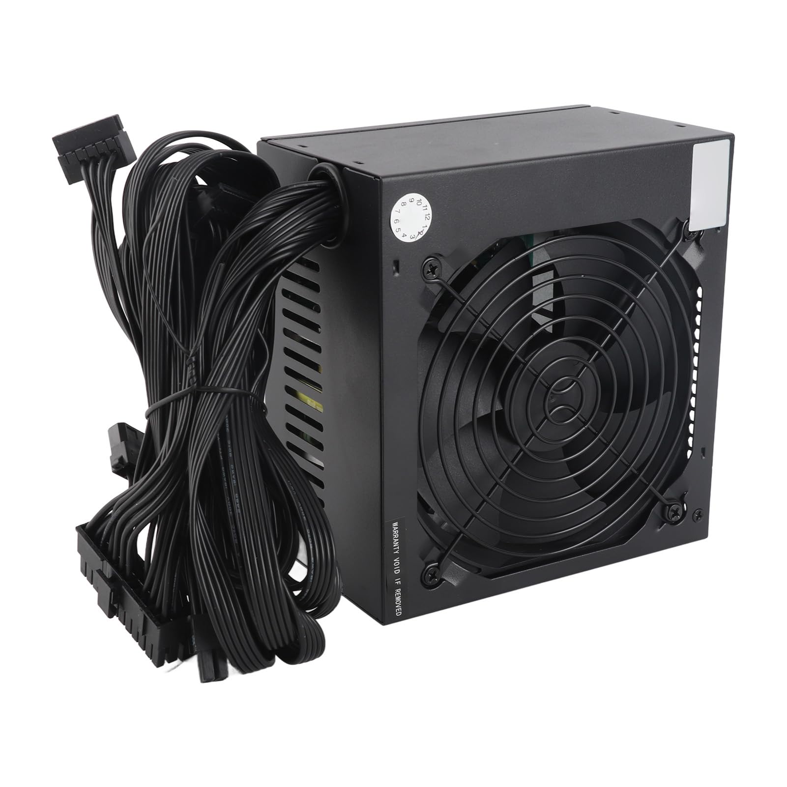 Zasilacz Komputerowy ATX o Mocy 550 W z Cichym Wentylatorem 120 Mm, Aktywny Zasilacz do Gier PFC do Obudowy Komputera Stacjonarnego, Obsługa Multi-Guard, Kompatybilny z Okablowaniem Tylnym,